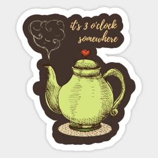 Tea Time Sticker